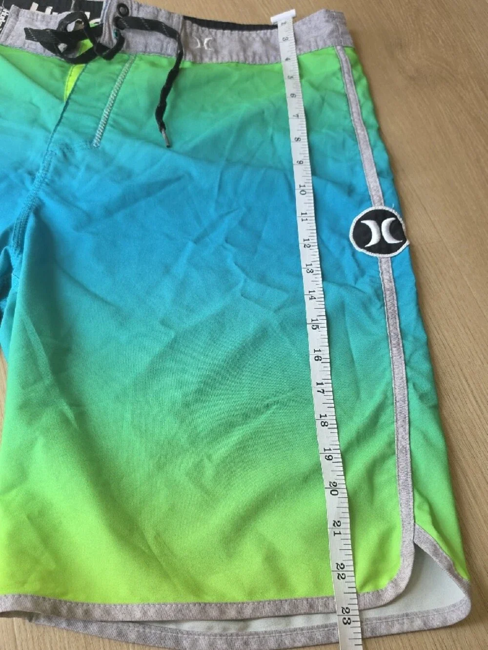 Hurley Men’s Green and Blue Gradient Board Shorts